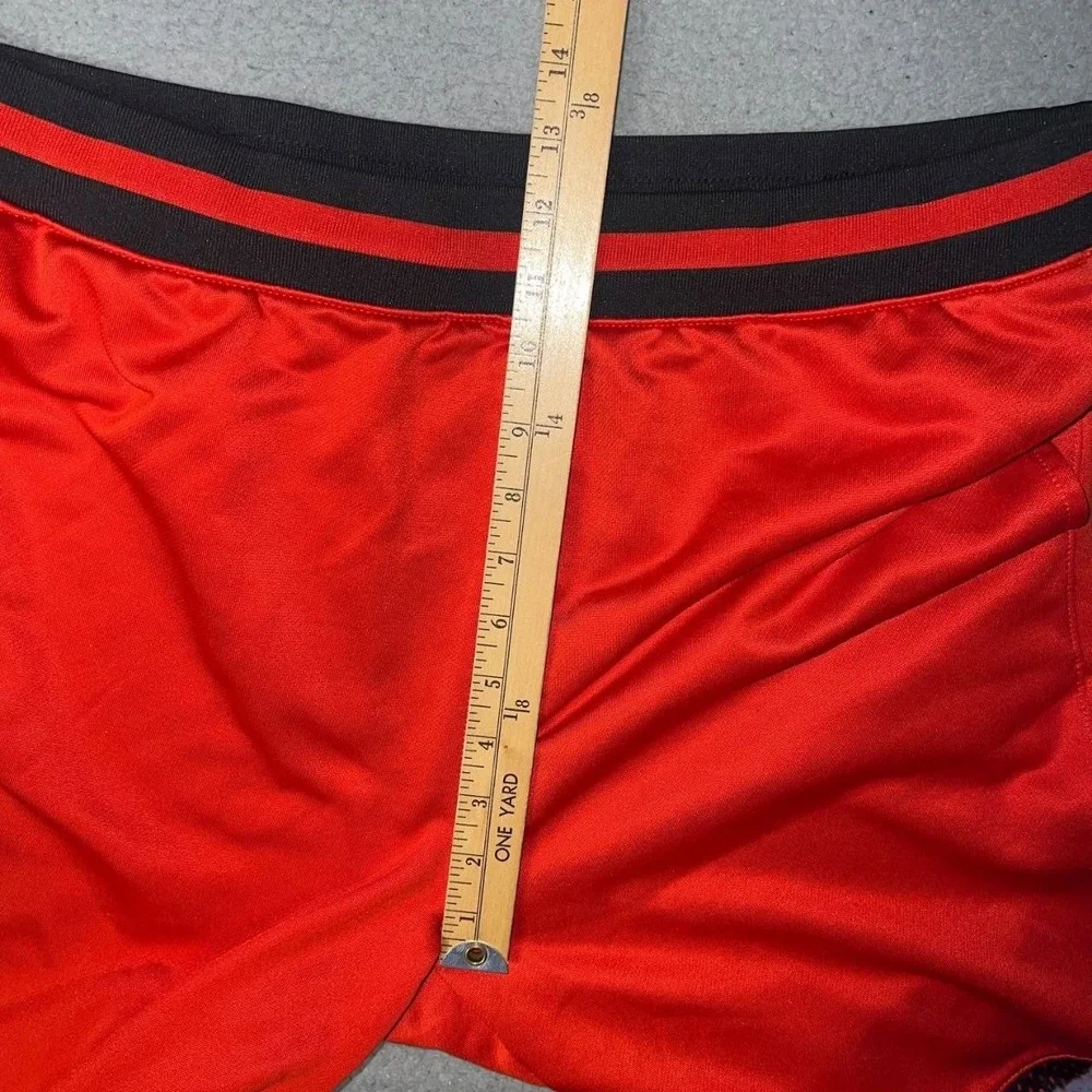 VTG And1 French Terry Shorts Men XL Red Black Mesh Legendary Basketball Athletic